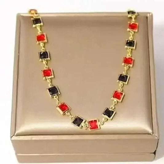 Red And Crystal Square Ankle Bracelet DailySale Default Title Default Title-