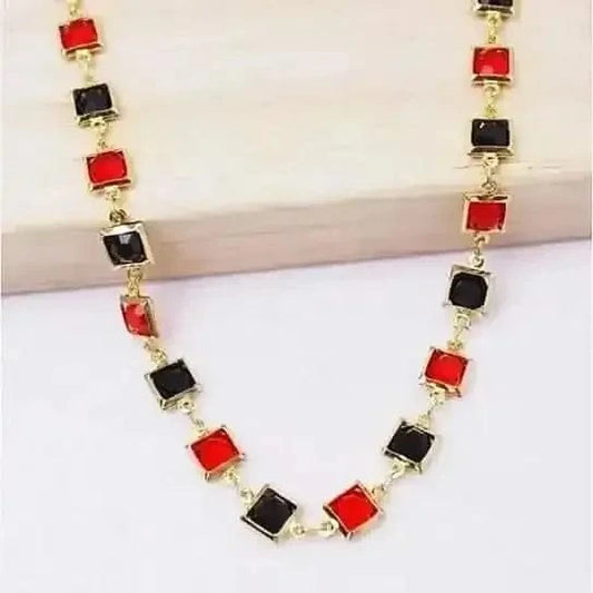 Red And Crystal Square Ankle Bracelet DailySale Default Title Default Title-