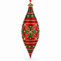 Red and Green Glitter Jeweled Elongated Pointed Teardrop Finial Glass Christmas Ornament Cartsfy Inc.