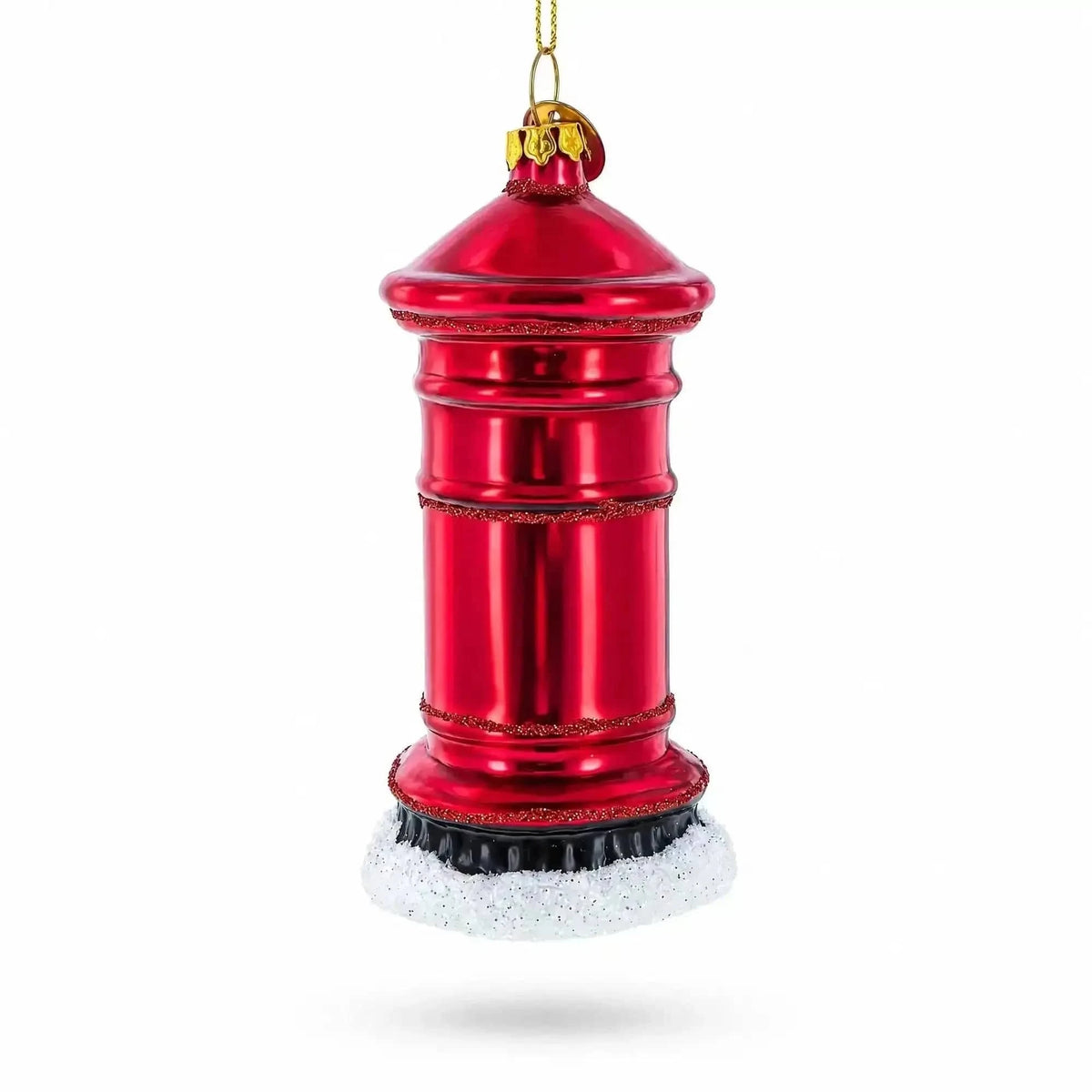 Red Mailbox with Letter to Santa Glass Christmas Ornament Cartsfy Inc.