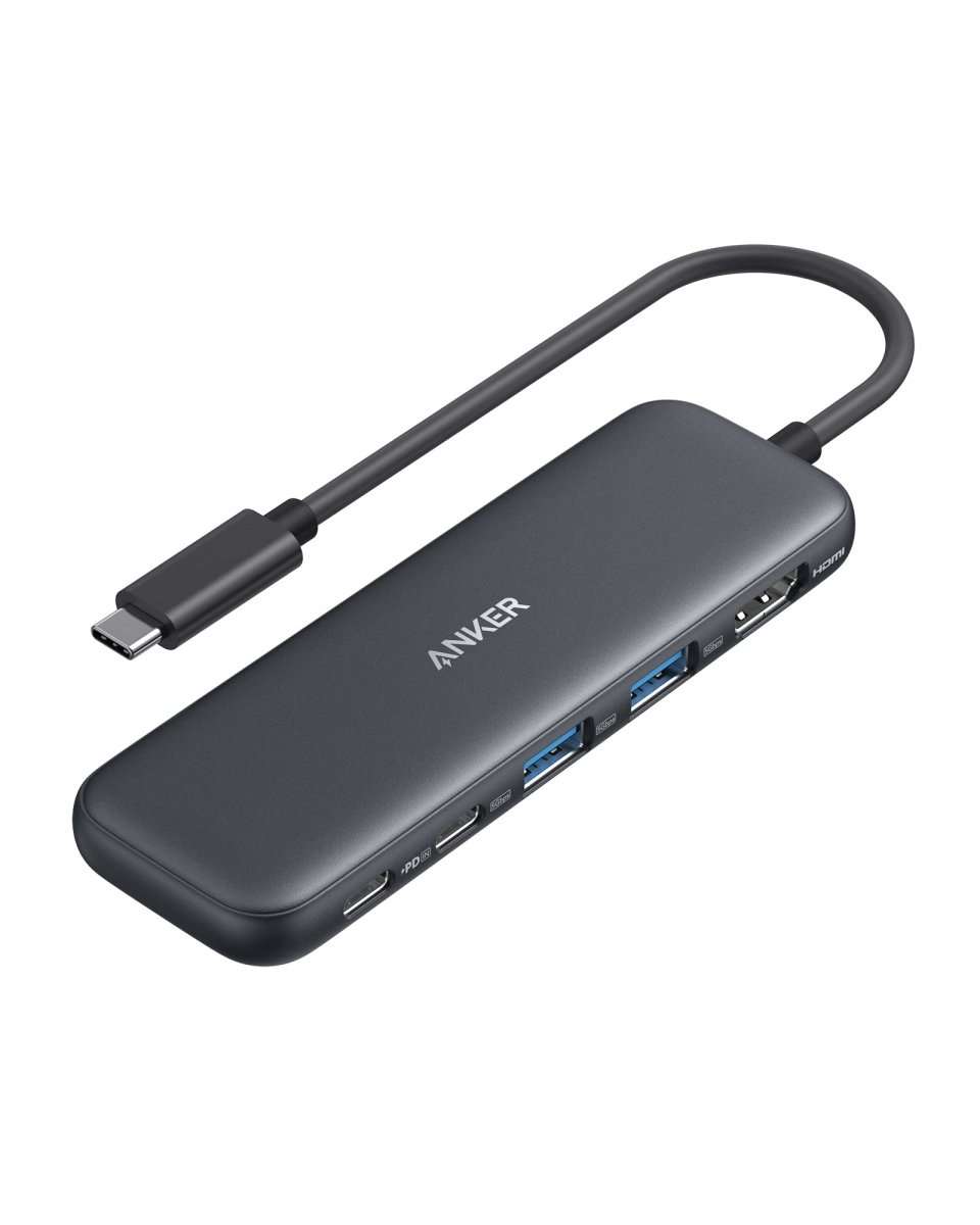 Refurbished Anker <b>332</b> USB-C Hub (5-in-1) Anker Black Misty Blue Black-Misty Blue-