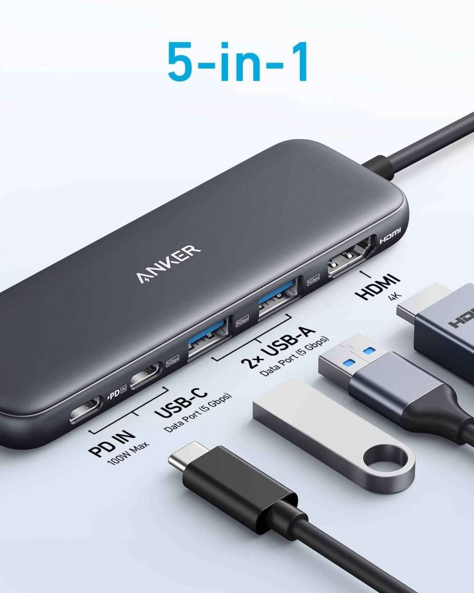 Refurbished Anker <b>332</b> USB-C Hub (5-in-1) Cartsfy Inc.