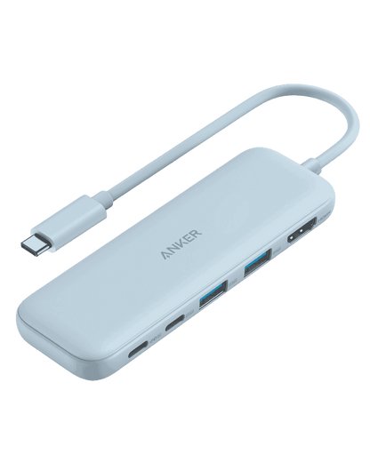 Refurbished Anker <b>332</b> USB-C Hub (5-in-1) Anker Black Misty Blue Black-Misty Blue-