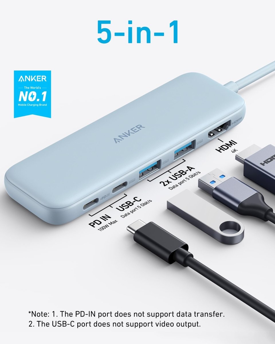 Refurbished Anker <b>332</b> USB - C Hub (5 - in - 1) - Cartsfy Inc.