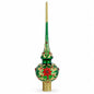 Regal Emerald & Red Glass Christmas Tree Topper 11 Inches Cartsfy Inc.