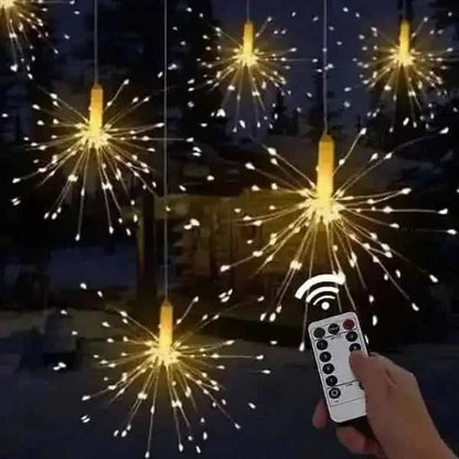 Remote Control Waterproof Christmas Fireworks LED String Lights