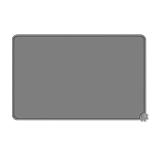 Reopet Silicone Dog Cat Bowl Mat Non-Stick Food Pad DailySale Black Gray Black-Gray-