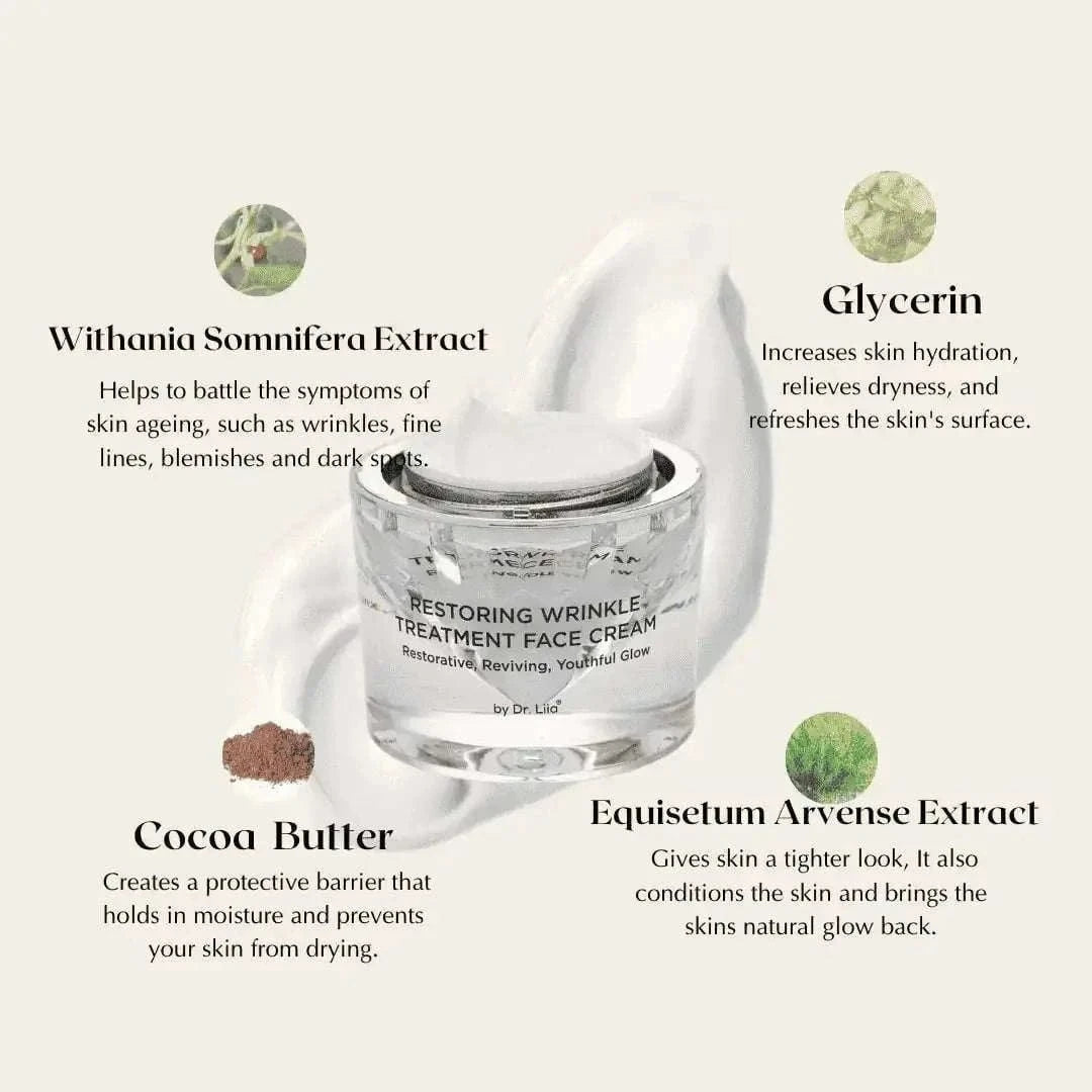 Restoring Wrinkle Treatment Face Cream – Vegan, Hypoallergenic, Gluten-Free Anti-Aging Formula Cartsfy Inc.