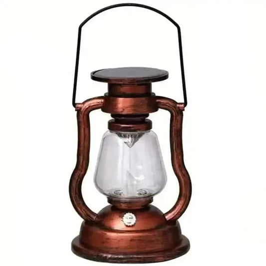 Retro Kerosene Lamp LED Horse Lantern Outdoor Waterproof Portable Rechargeable Solar Powered Flame Light DailySale Copper Silver Gold Copper-Silver-Gold-Rust-