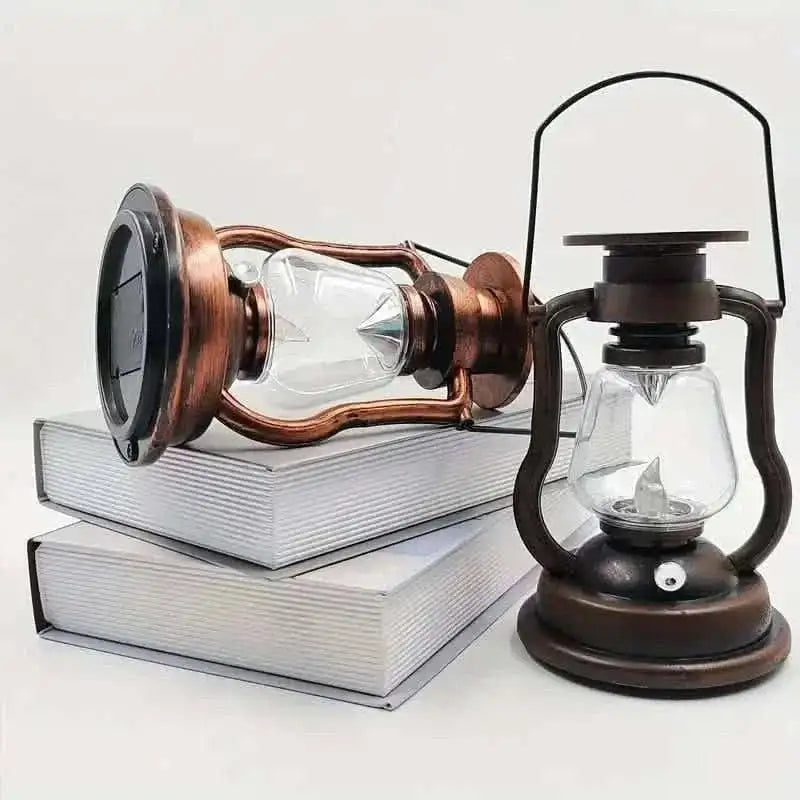 Retro Kerosene Lamp LED Horse Lantern Outdoor Waterproof Portable Rechargeable Solar Powered Flame Light Cartsfy Inc.