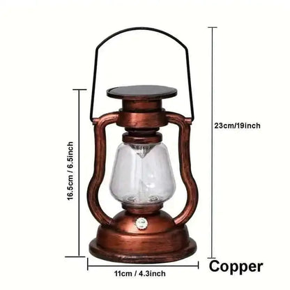 Retro Kerosene Lamp LED Horse Lantern Outdoor Waterproof Portable Rechargeable Solar Powered Flame Light Cartsfy Inc.