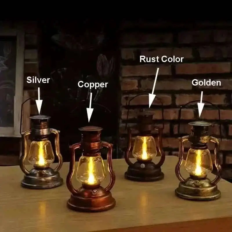 Retro Kerosene Lamp LED Horse Lantern Outdoor Waterproof Portable Rechargeable Solar Powered Flame Light Cartsfy Inc.