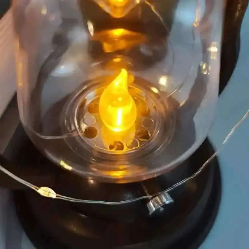 Retro Kerosene Lamp LED Horse Lantern Outdoor Waterproof Portable Rechargeable Solar Powered Flame Light Cartsfy Inc.