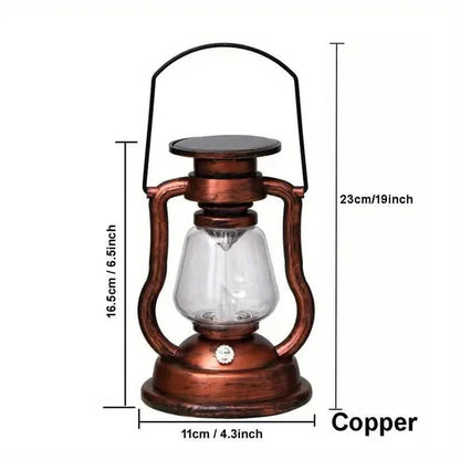 Retro Kerosene Lamp LED Horse Lantern Outdoor Waterproof Portable Rechargeable Solar Powered Flame Light - Cartsfy Inc.