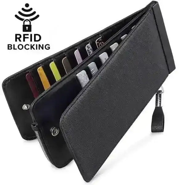 RFID Blocking Bifold Multi Card Case Wallet DailySale Black Coffee Dark Blue Black-Coffee-Dark Blue-Pink-Red-Rose Red-