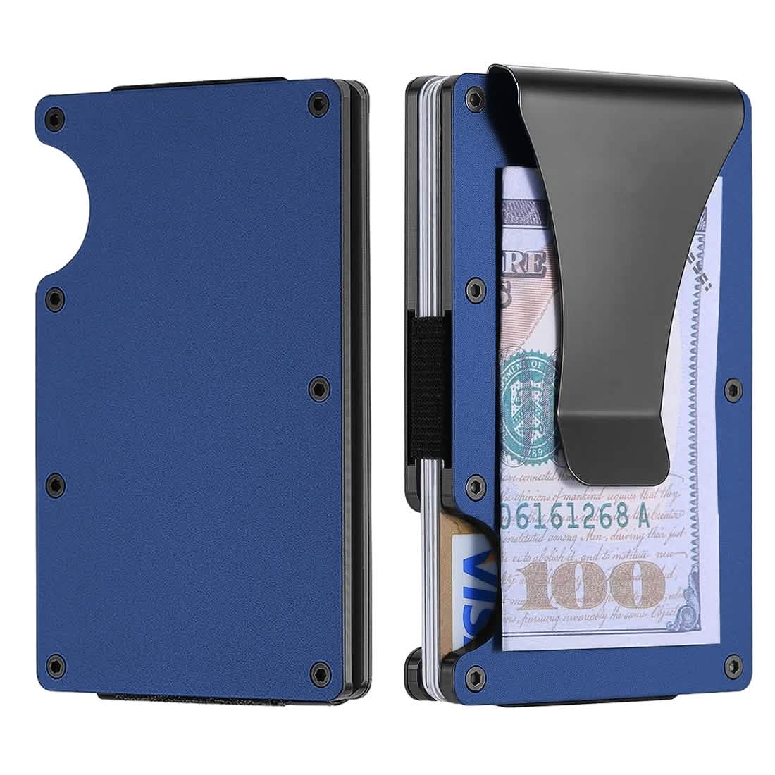 RFID Blocking Minimalist Scratch Resistant Slim Credit Card Holder Wallet with Easily Removable Money Clip Cartsfy Inc.