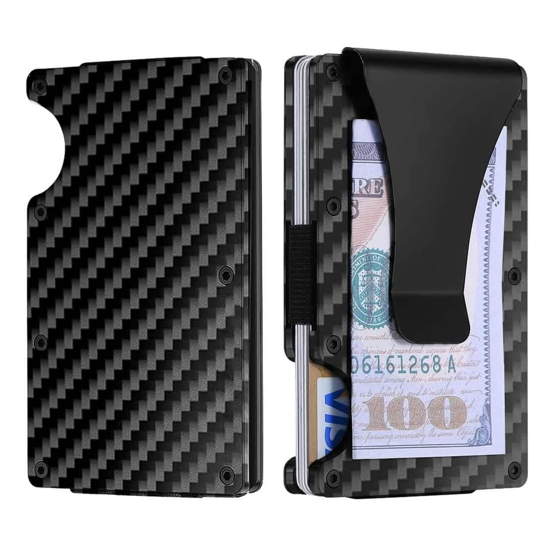 RFID Blocking Minimalist Scratch Resistant Slim Credit Card Holder Wallet with Easily Removable Money Clip Cartsfy Inc.