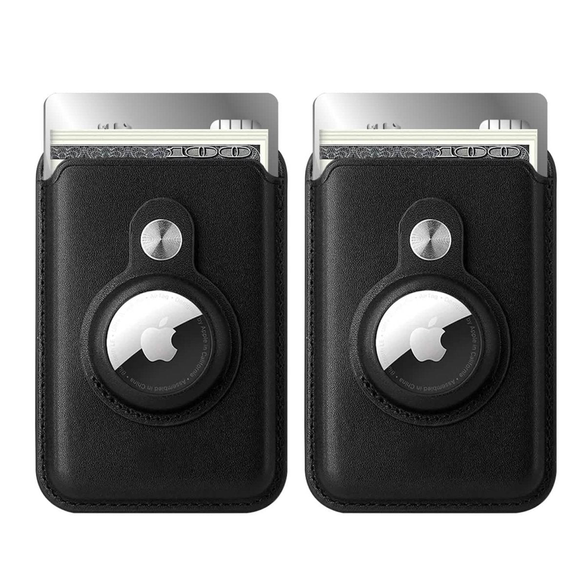 RFID Blocking Snap - On MagSafe Magnetic Card Wallet Holder Organizer With Built - In AirTag Pocket - Cartsfy Inc.