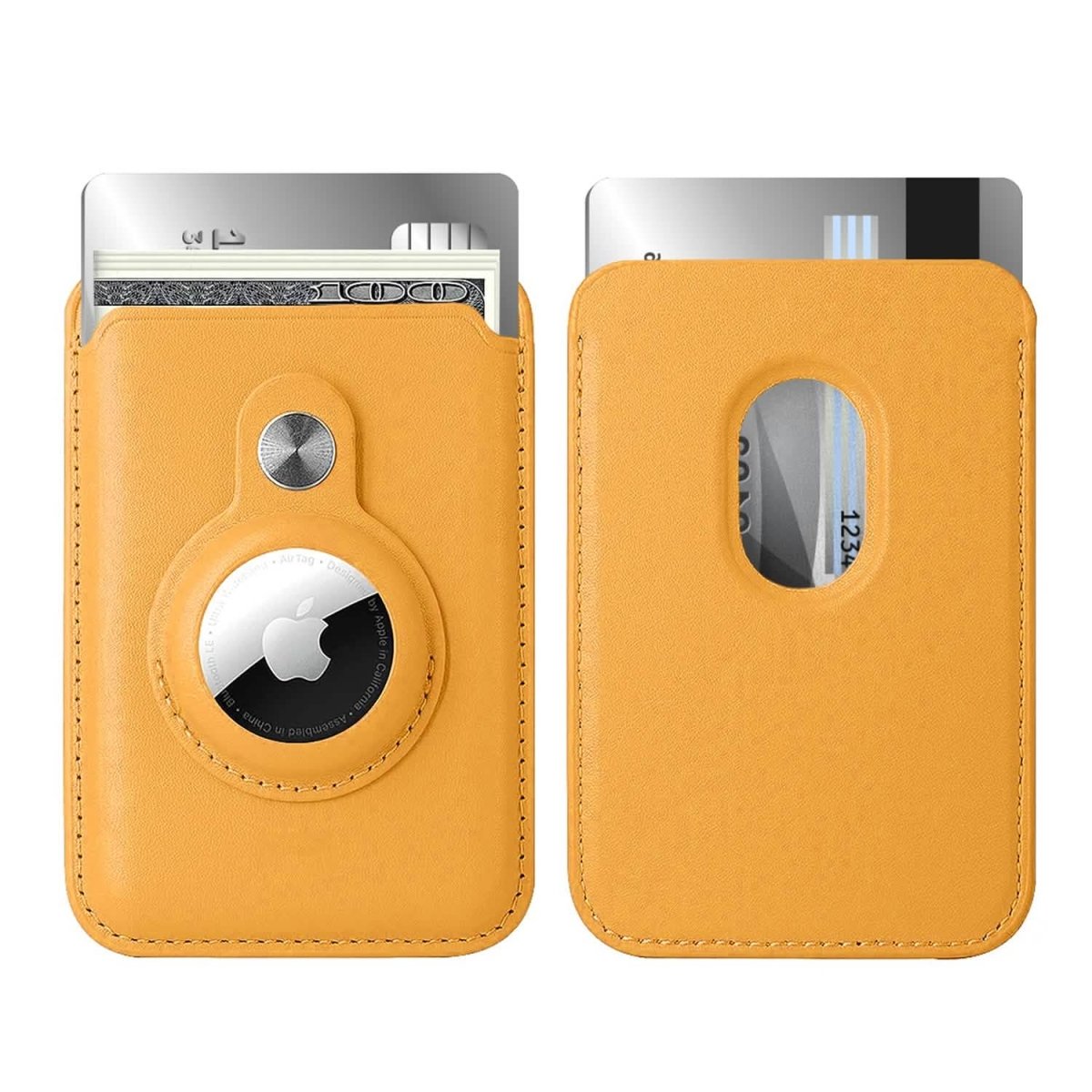 RFID Blocking Snap - On MagSafe Magnetic Card Wallet Holder Organizer With Built - In AirTag Pocket - Cartsfy Inc.