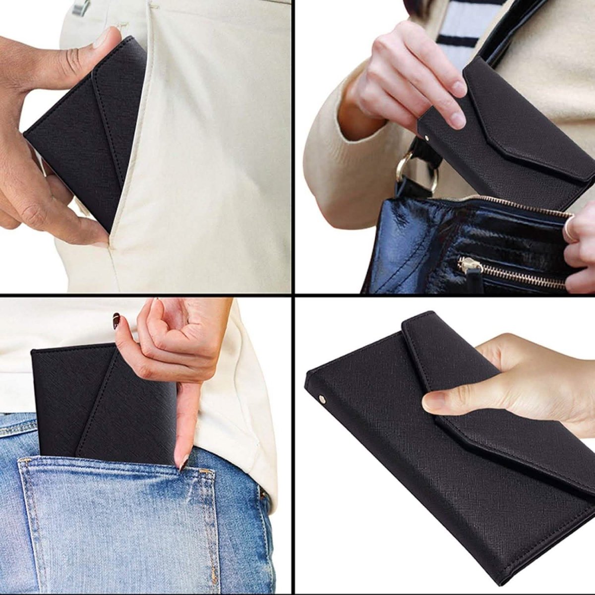 RFID Blocking Travel Passport Organizer Holder Wallet With CDC Vaccination Card Slot Protector - Cartsfy Inc.