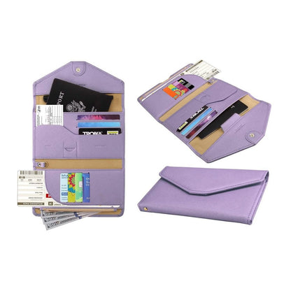RFID Blocking Travel Passport Organizer Holder Wallet With CDC Vaccination Card Slot Protector - Cartsfy Inc.