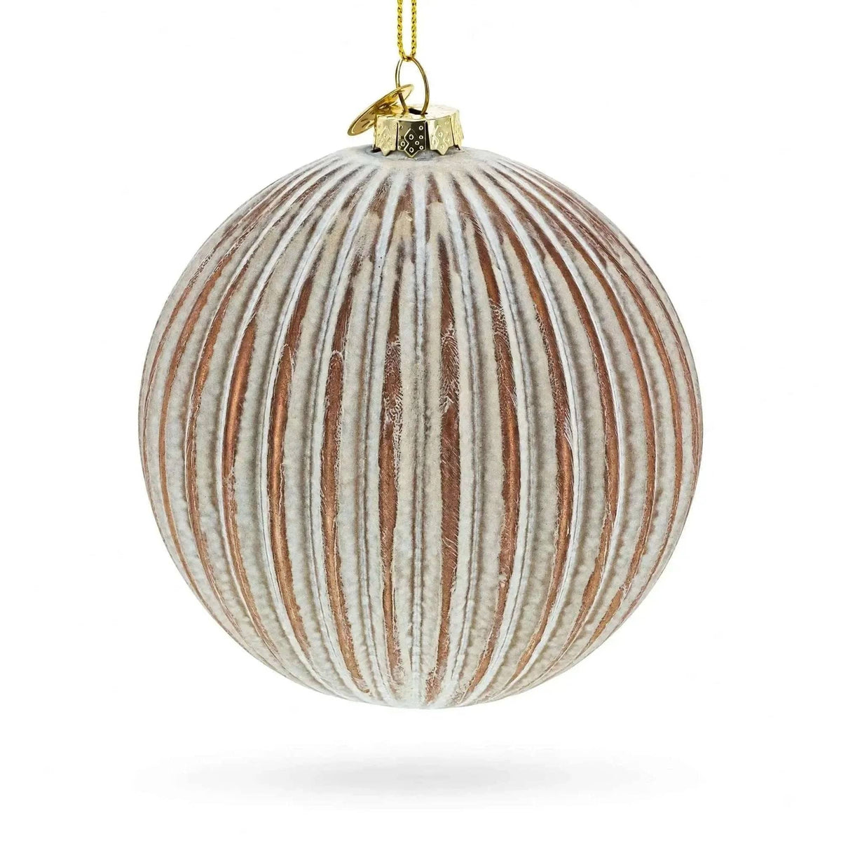 Ribbed Matte Glass Ball Glass Christmas Ornament BestPysanky Default Title Default Title-