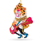 Rockstar Tiger with Guitar Glass Christmas Ornament Cartsfy Inc.