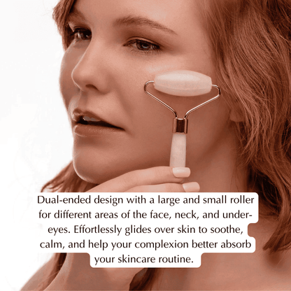 Rose Quartz Facial Roller – Dual-Ended Beauty Tool for Calming, Cooling & Skin Radiance Cartsfy Inc.