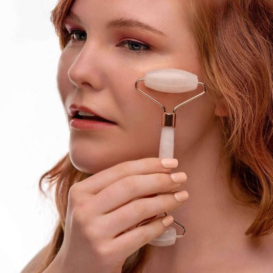 Rose Quartz Facial Roller – Dual-Ended Beauty Tool for Calming, Cooling & Skin Radiance Cartsfy Inc.