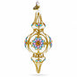 Pearl White Baroque Double-Ended Finial Drop Glass Christmas Ornament