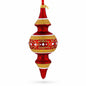 Golden Scroll & Pearl Trim Double-Ended Finial Drop Glass Christmas Ornament