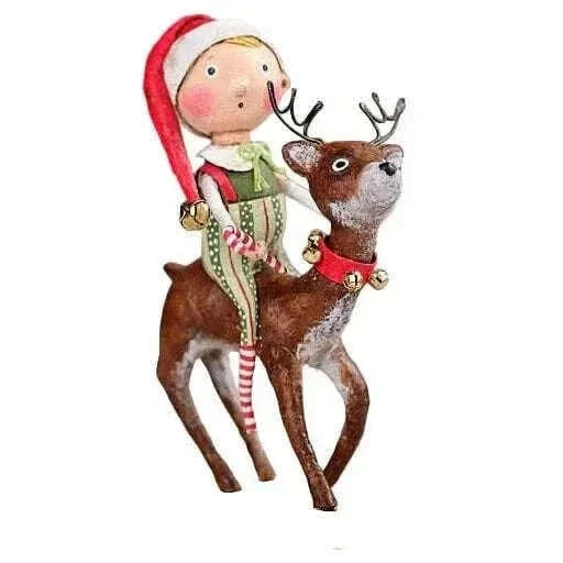 Run Run Reindeer Christmas Figurine by Lori Mitchell Cartsfy Inc.