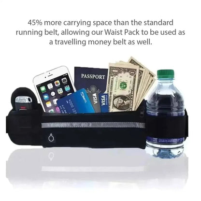 Running Bum Bag Fanny Pack Travel Waist Money Belt Zip Hiking Pouch Wallet DailySale Black Blue Yellow Black-Blue-Yellow-Orange-
