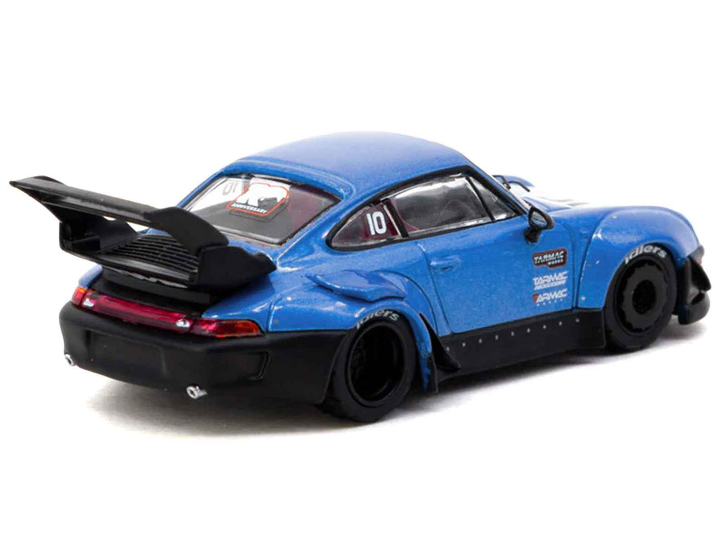 RWB 993 RHD (Right Hand Drive) #10 "Tarmac Works 10th Anniversary" Blue Metallic "Hobby64" Series 1/64 Diecast Model Car by Tarmac Works Cartsfy Inc.
