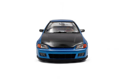 Solido 1991 Honda Civic EG6 SiR II Solido Works Cobalt Blue Pearl w/ Carbon Fiber Hood 1:18