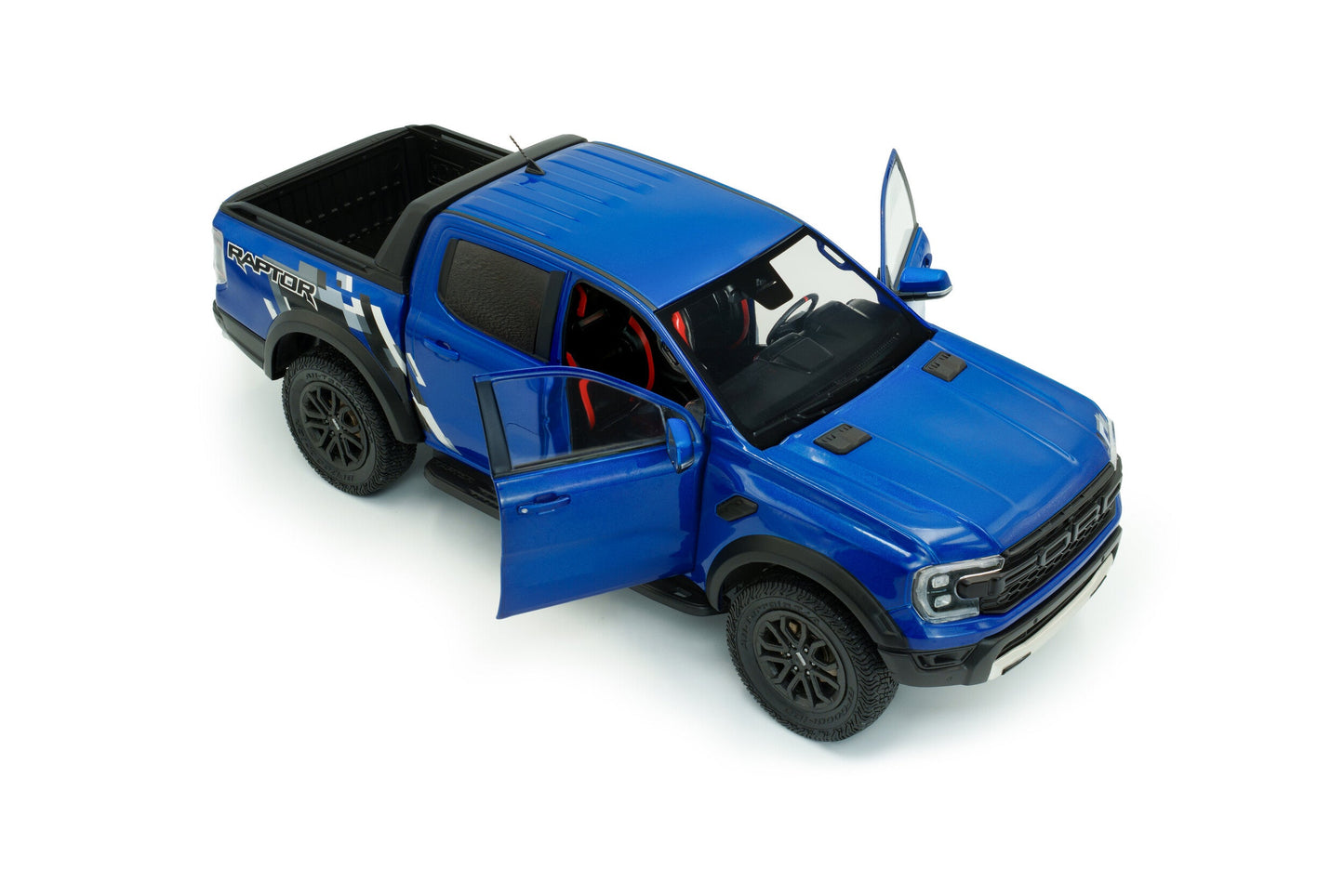 Solido 2024 Ford Ranger Raptor Crew Cab Pickup Truck Blue Lightning 1:18