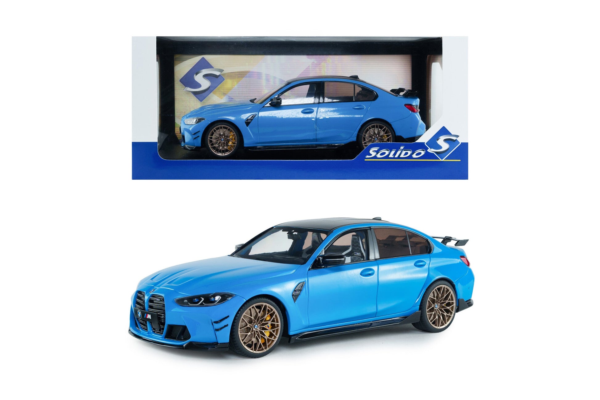 Solido 2024 BMW M3 M-Performance G80 Daytona Beach Blue 1:18