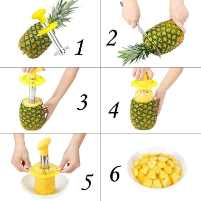 SameTech Easy Kitchen Tool Stainless Steel Fruit Pineapple Peeler Corer Slicer Cutter Cartsfy Inc.