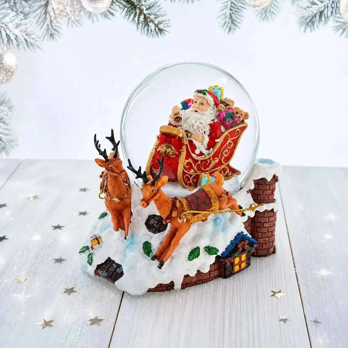 Santa Delivering Gifts Musical Christmas Water Snow Globe Cartsfy Inc.