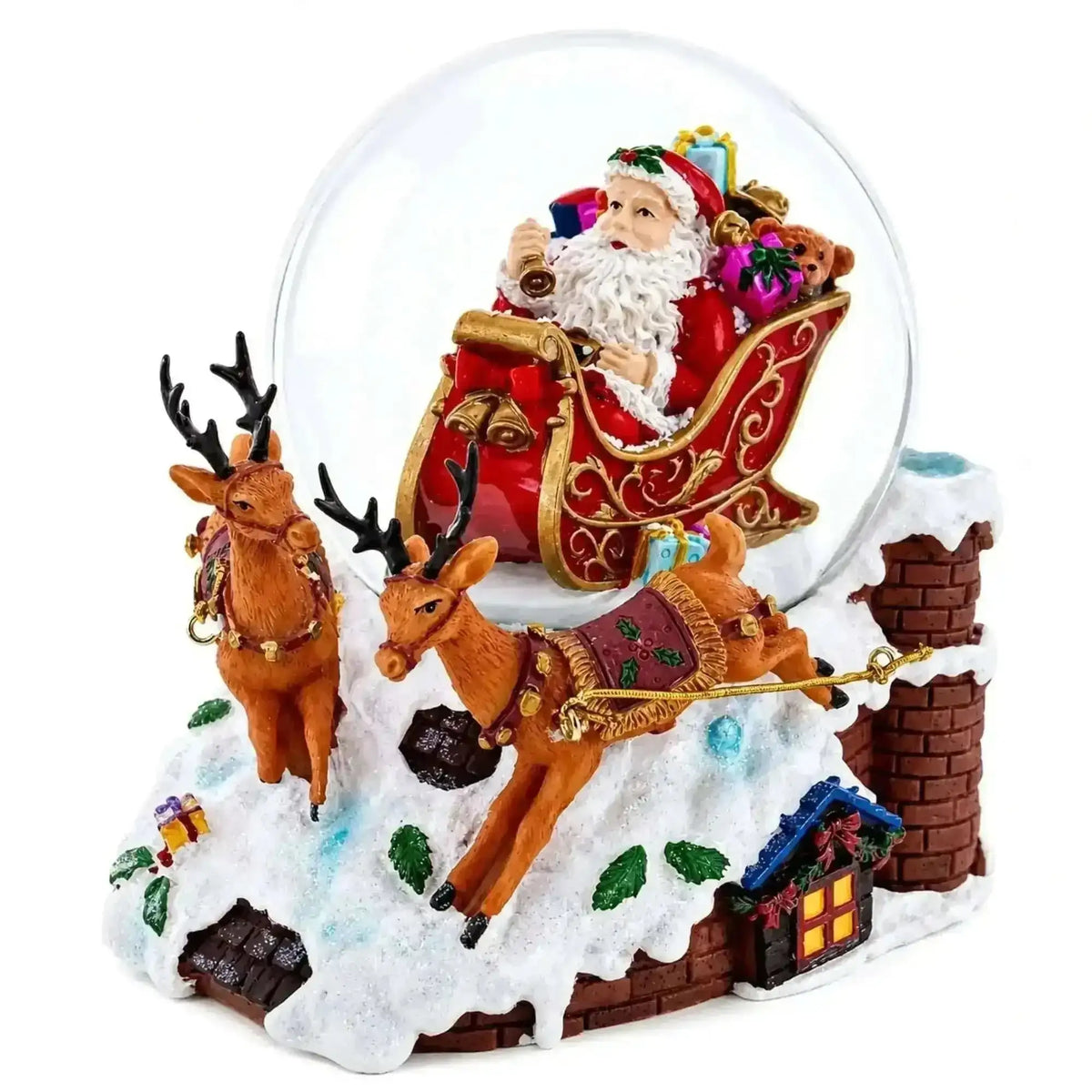 Santa Delivering Gifts Musical Christmas Water Snow Globe Cartsfy Inc.
