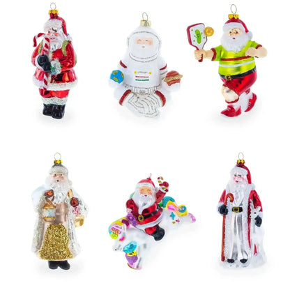Santa in Golden Coat Glass Christmas Ornament Cartsfy Inc.