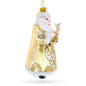 Santa in Golden Coat Glass Christmas Ornament Cartsfy Inc.