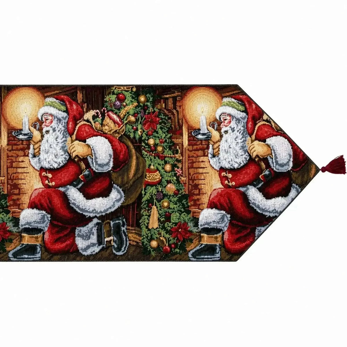 Santa Red Christmas Tablecloth Holiday Runner 85 Inches Cartsfy Inc.