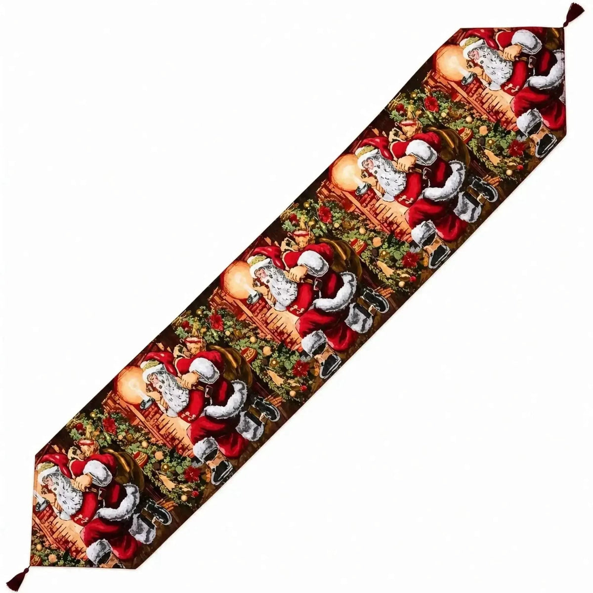 Santa Red Christmas Tablecloth Holiday Runner 85 Inches Cartsfy Inc.