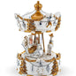 Santa's Reindeer Carousel: White Spinning Christmas Musical Box Cartsfy Inc.