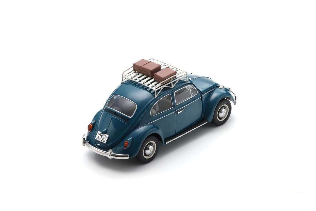 Schuco 1963 Volkswagen Beetle w/ Roof Rack Blue Teal 1:18 STM Diecast Default Title Default Title-
