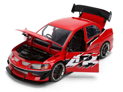 Sean's Mitsubishi Lancer Evolution IX RHD (Right Hand Drive) Red with Graphics "The Fast and the Furious: Tokyo Drift" (2006) Movie "Fast & Furious 25 Years" Series 1/24 Diecast Model Car by Jada Miniature Motors Default Title Default Title-