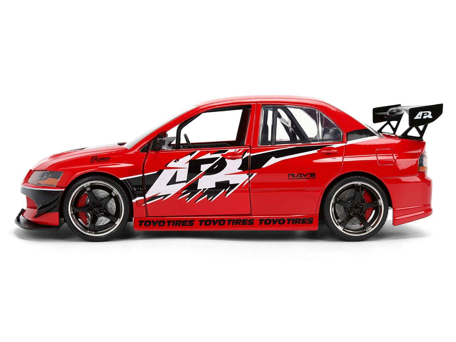 Sean's Mitsubishi Lancer Evolution IX RHD (Right Hand Drive) Red with Graphics "The Fast and the Furious: Tokyo Drift" (2006) Movie "Fast & Furious 25 Years" Series 1/24 Diecast Model Car by Jada Miniature Motors Default Title Default Title-