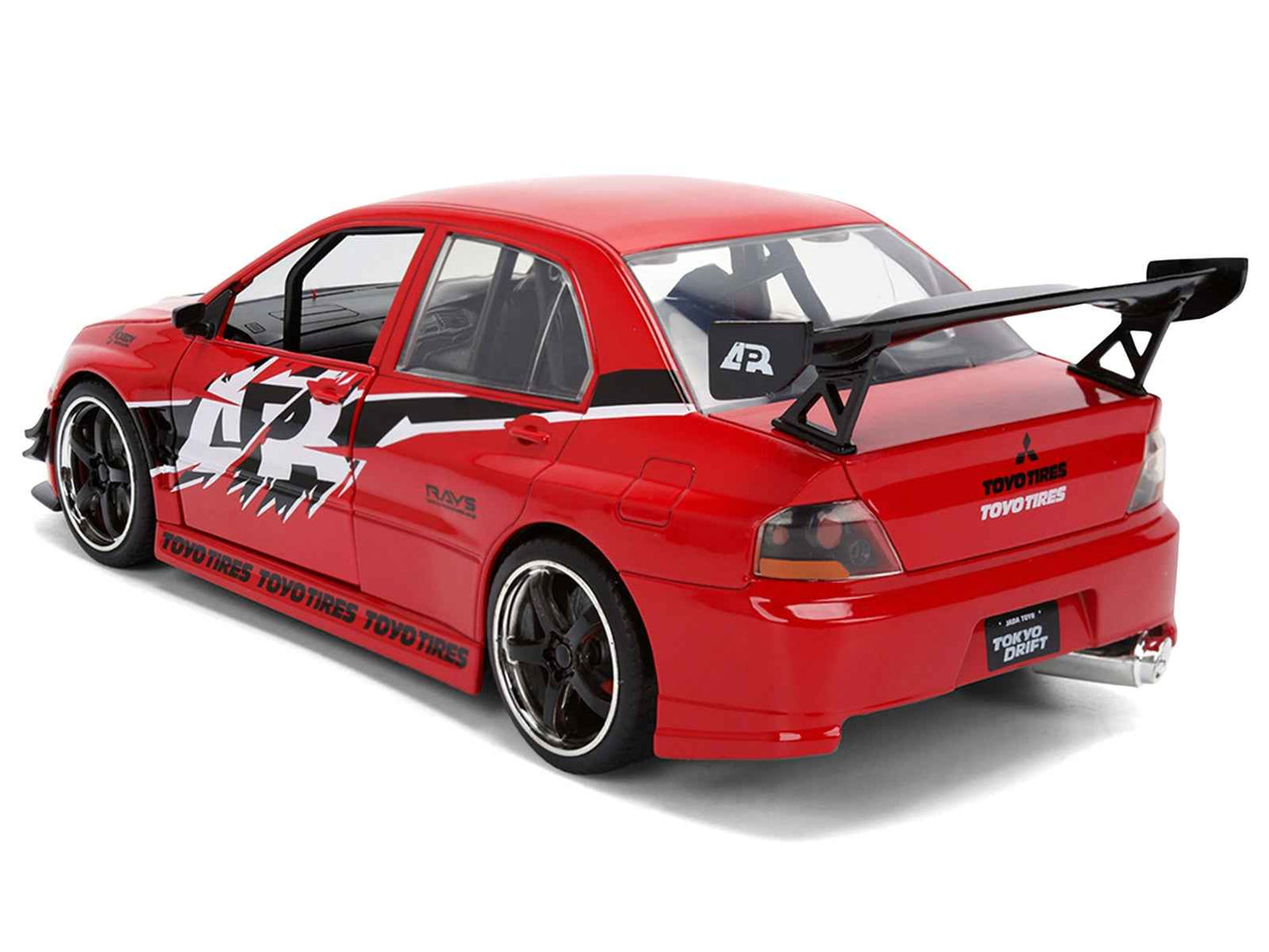 Sean's Mitsubishi Lancer Evolution IX RHD (Right Hand Drive) Red with Graphics "The Fast and the Furious: Tokyo Drift" (2006) Movie "Fast & Furious 25 Years" Series 1/24 Diecast Model Car by Jada Miniature Motors Default Title Default Title-