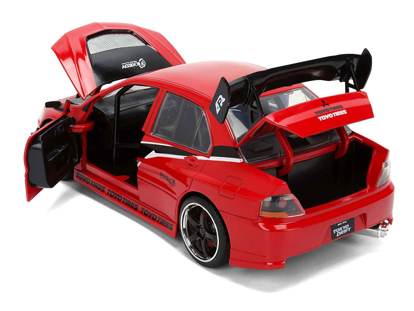 Sean's Mitsubishi Lancer Evolution IX RHD (Right Hand Drive) Red with Graphics "The Fast and the Furious: Tokyo Drift" (2006) Movie "Fast & Furious 25 Years" Series 1/24 Diecast Model Car by Jada Miniature Motors Default Title Default Title-
